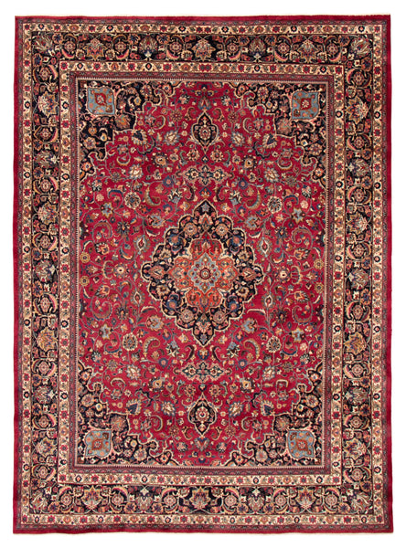 27895-Mashad Hand-Knotted/Handmade Persian Rug/Carpet Traditional Authentic/ Size: 12'11" x 9'5"/394cm x 287cm