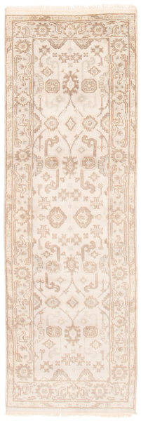 27164- Royal Ushak Hand-Knotted/Handmade Indian Rug/Carpet Traditional/Authentic/Size: 8'0" x 2'7"/244cm x 79cm