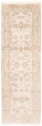 27164- Royal Ushak Hand-Knotted/Handmade Indian Rug/Carpet Traditional/Authentic/Size: 8'0" x 2'7"/244cm x 79cm