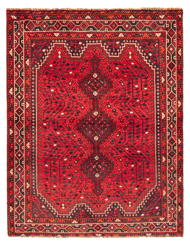 27882- Shiraz Persian Hand-knotted/Authentic/Traditional Nomadic/Tribal / Size: 5'3" x 4'10"/160cm x 147cm