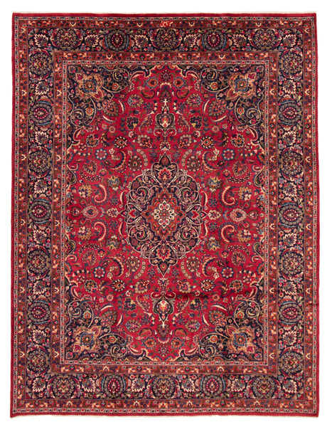 25417-Mashad Hand-Knotted/Handmade Persian Rug/Carpet Traditional Authentic/ Size: 12'9" x 9'7"/389cm x 292cm