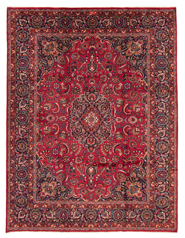 25417-Mashad Hand-Knotted/Handmade Persian Rug/Carpet Traditional Authentic/ Size: 12'9" x 9'7"/389cm x 292cm