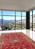 27837-Sarough Hand-Knotted/Handmade Persian Rug/Carpet Traditional Authentic/ Size: 10'3"x 7'3"/312cm x 221cm