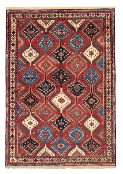 27898-Yalameh Hand-Knotted/Handmade Persian Rug/Carpet Tribal/Nomadic Authentic/ Size: 9'6" x 6'7"/290cm x 201cm