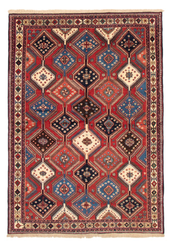 27898-Yalameh Hand-Knotted/Handmade Persian Rug/Carpet Tribal/Nomadic Authentic/ Size: 9'6" x 6'7"/290cm x 201cm