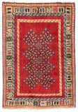 26105-Yalameh Hand-Knotted/Handmade Persian Rug/Carpet Tribal/Nomadic Authentic/ Size: 4'7" x 3'5"/ 140cm x 104cm