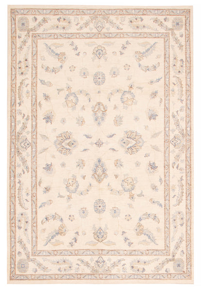 27157- Royal Ushak Hand-Knotted/Handmade Indian Rug/Carpet Traditional/Authentic/Size: 9'0" x 6'2"/274cm x 188cm