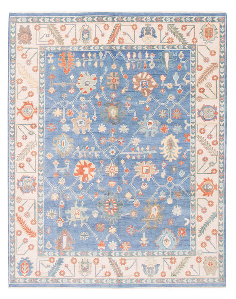 26798- Royal Ushak Hand-Knotted/Handmade Indian Rug/Carpet Traditional/Authentic/Size: 10'2" x 8'1"