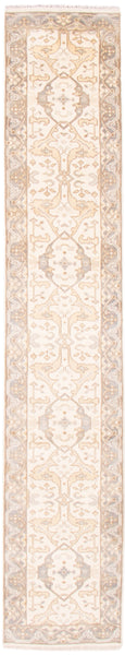 27174- Royal Ushak Hand-Knotted/Handmade Indian Rug/Carpet Traditional/Authentic/Size: 13'9" x 2'7"/419cm x 79cm