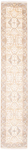 27174- Royal Ushak Hand-Knotted/Handmade Indian Rug/Carpet Traditional/Authentic/Size: 13'9" x 2'7"/419cm x 79cm