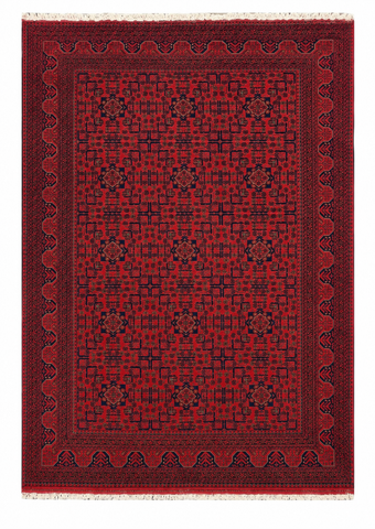 27908- Khal Mohammad Hand-Knotted/Handmade Afghan Rug/Carpet/Traditional/Authentic/Size: 9'8" x 6'5"/295cm x 196cm