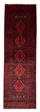 27879- Royal Balutch Persian Hand-knotted Authentic/Nomadic/Tribal Rug/Carpet/ Size: 10'3" x 3'4"/312cm x 102cm