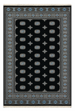 27589-Bokhara Hand-Knotted/Handmade Pakistani Rug/Carpet Tribal/Nomadic Authentic/ Size: 9'5" x 6'3"/287cm x 190cm