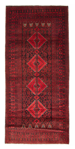 27890- Royal Balutch Persian Hand-knotted Authentic/Nomadic/Tribal Rug/Carpet/ Size: 7'7" x 3'7"/231cm x 109cm
