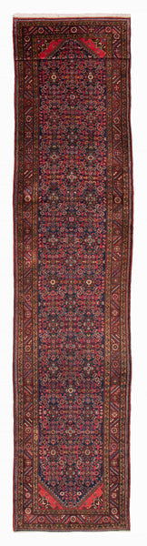 27116-Hamadan Hand-Knotted/Handmade Persian Rug/Carpet Tribal/Nomadic Authentic/ Size: 16'5" x 3'4"