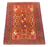 26743- Royal Balutch Persian Hand-knotted Authentic/Nomadic/Tribal Rug/Carpet/ Size: 4'9" x 2'7"