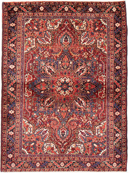 26781- Heriz Hand-Knotted/Handmade Persian Rug/Carpet Traditional/Authentic/Size: 6'7" x 4'10"/201cm x 147cm