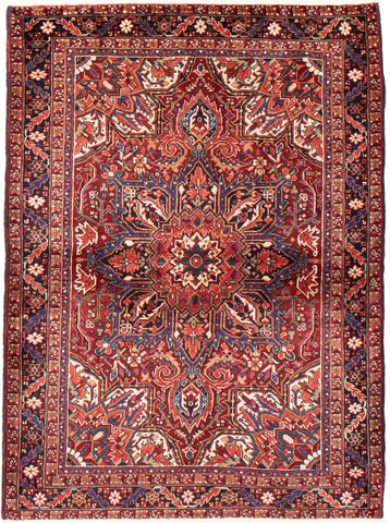 26781- Heriz Hand-Knotted/Handmade Persian Rug/Carpet Traditional/Authentic/Size: 6'7" x 4'10"