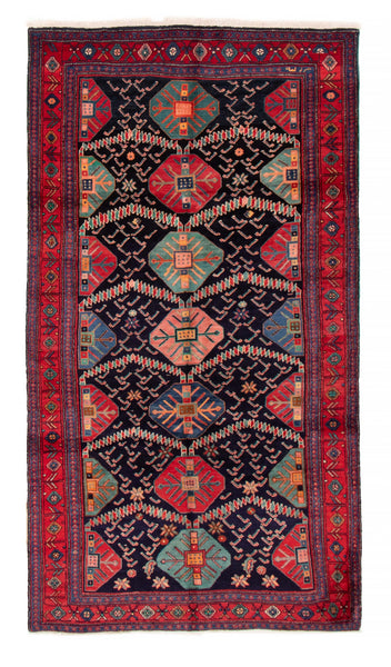 27856-Bidjar Hand-Knotted/Handmade Persian Rug/Carpet Traditional/ Authentic/ Size: 9'2"x 4'11"/279cm x 150cm
