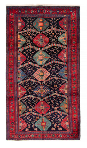 27856-Bidjar Hand-Knotted/Handmade Persian Rug/Carpet Traditional/ Authentic/ Size: 9'2"x 4'11"/279cm x 150cm