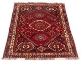 27892- Shiraz Persian Hand-knotted/Authentic/Traditional Nomadic/Tribal / Size: 5'5" x 3'7"/165cm x 109cm