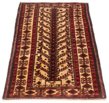 26755- Royal Balutch Persian Hand-knotted Authentic/Nomadic/Tribal Rug/Carpet/ Size: 5'4" x 3'0"