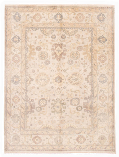 26832- Royal Ushak Hand-Knotted/Handmade Indian Rug/Carpet Traditional/Authentic/Size: 11'11" x 9'0"