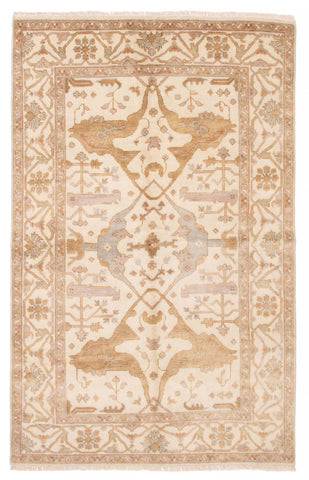 27175- Royal Ushak Hand-Knotted/Handmade Indian Rug/Carpet Traditional/Authentic/Size: 9'2" x 6'1"/279cm x 185cm