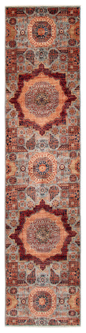 26861- Chobi Ziegler Afghan Hand-knotted Contemporary/Modern Carpet/Rug/ Size: 10'0" x 2'5"