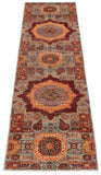 26861- Chobi Ziegler Afghan Hand-knotted Contemporary/Modern Carpet/Rug/ Size: 10'0" x 2'5"