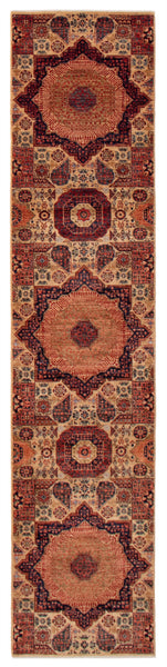 26860- Chobi Ziegler Afghan Hand-knotted Contemporary/Modern Carpet/Rug/ Size: 11'3" x 2'7"