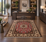 24318-Hamadan Hand-Knotted/Handmade Persian Rug/Carpet Traditional Authentic/ Size: 6'7" x 4'8" / 201cm x 142cm