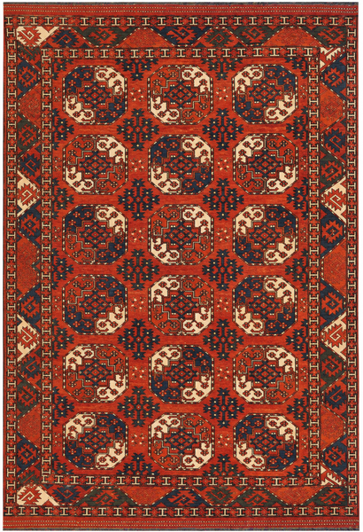 16244-Khal Mohammad Hand-Knotted/Handmade Afghan Rug/Carpet Traditional/Authentic/ Size: 9'9" x 6'9"/ 297cm x 206cm