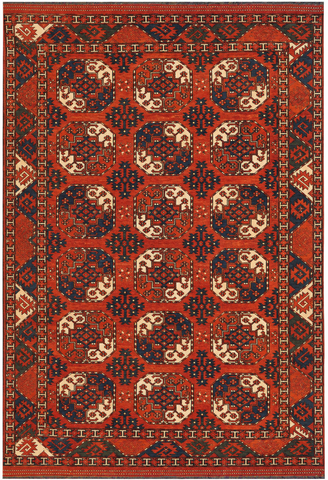 16244-Khal Mohammad Hand-Knotted/Handmade Afghan Rug/Carpet Traditional/Authentic/ Size: 9'9" x 6'9"/ 297cm x 206cm