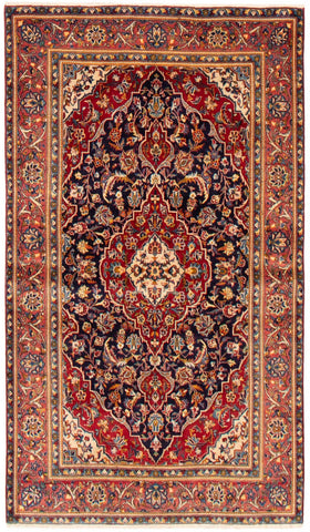 27035-Kashan Hand-Knotted/Handmade Persian Rug/Carpet Traditional/Authentic/Size: 6'8" x 4'3"