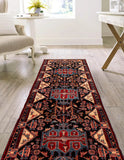 27118-Hamadan Hand-Knotted/Handmade Persian Rug/Carpet Tribal/Nomadic Authentic/ Size: 15'8" x 3'5"