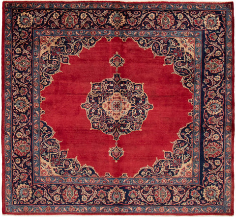 27066-Kashan Hand-Knotted/Handmade Persian Rug/Carpet Traditional/Authentic/Size: 6'9" x 6'3"