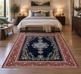 24334- Kashan Handmade/Hand-Knotted Persian Rug/ Traditional Carpet Authentic/ Size: 6'9" x 4'8" / 206cm x 142cm