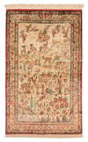 27097-Ghom Hand-knotted/Silk/Handmade Persian Rug/Carpet Traditional Authentic/ Size: 5'3" x 3'3"
