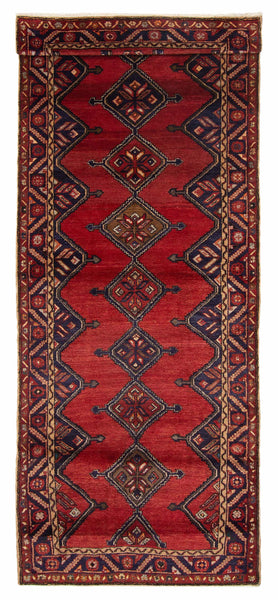 27878-Hamadan Hand-Knotted/Handmade Persian Rug/Carpet Tribal/Nomadic Authentic/ Size: 9'9" x 3'10"/297cm x 117cm