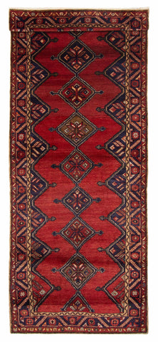 27878-Hamadan Hand-Knotted/Handmade Persian Rug/Carpet Tribal/Nomadic Authentic/ Size: 9'9" x 3'10"/297cm x 117cm