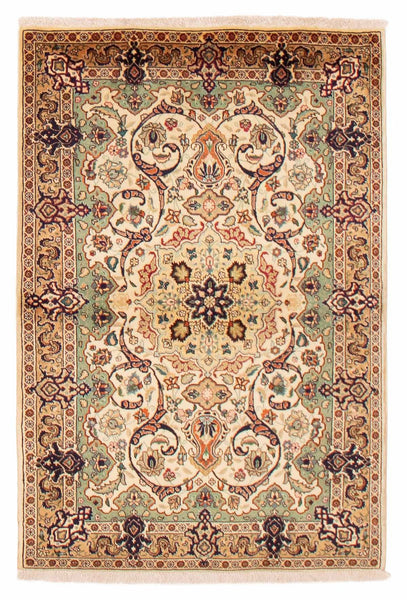 27119- Tabriz Persian Hand-knotted Carpet Authentic/Traditional Carpet/Rug/Size: 4'8" x 3'3"