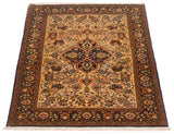 27099-Ghom Hand-knotted/Handmade Persian Rug/Carpet Traditional Authentic/ Size: 4'9" x 3'7"