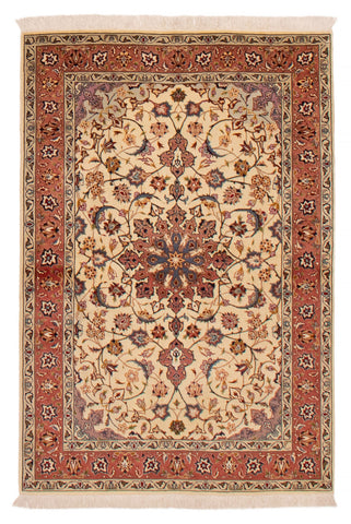 27103- Tabriz Persian Hand-knotted Carpet Authentic/Traditional Carpet/Rug/Size: 5'0" x 3'5"