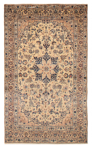 27106- Nain Hand-knotted Persian Rug/Carpet Traditional Authentic/ Size: 5'6" x 3'3"