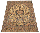 27106- Nain Hand-knotted Persian Rug/Carpet Traditional Authentic/ Size: 5'6" x 3'3"