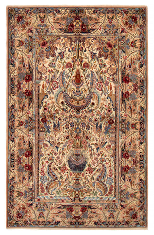 27101- Isfahan Persian Hand-Knotted Authentic/Traditional Carpet/Rug/ Size: 8'0" x 5'0"