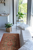 27104-Ghom Hand-knotted/Handmade Persian Rug/Carpet Traditional Authentic/ Size: 6'7" x 2'9"