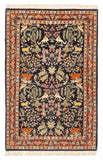 27077- Isfahan Persian Hand-Knotted Authentic/Traditional / Silk base/Carpet/Rug/ Size: 3'7" x 2'4"