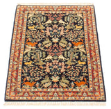 27077- Isfahan Persian Hand-Knotted Authentic/Traditional / Silk base/Carpet/Rug/ Size: 3'7" x 2'4"